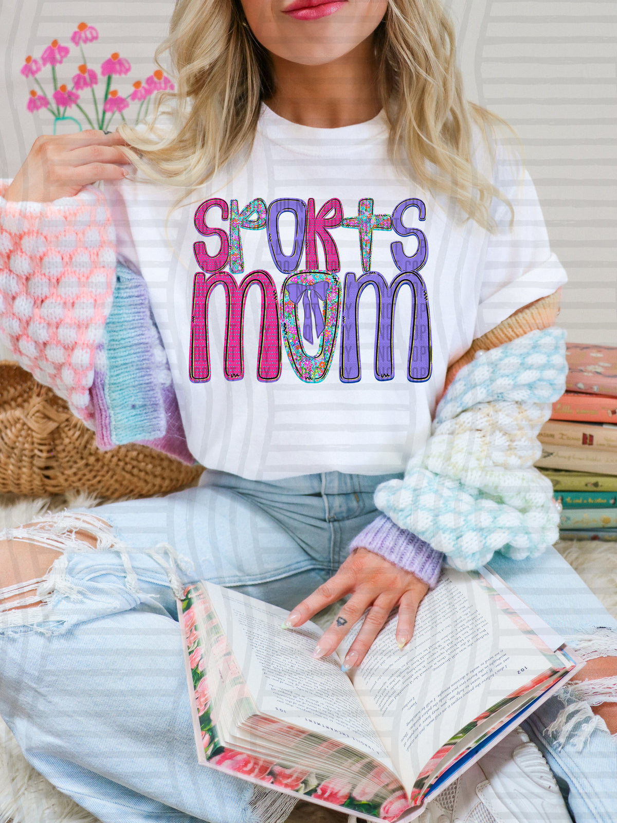 sports mom pastel colors (Caplinger) DTF Transfer