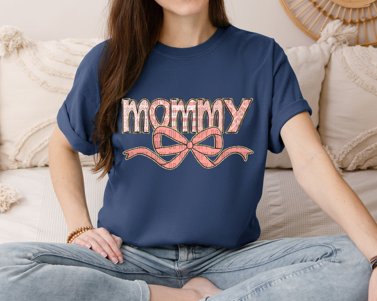 MOMMY peach with Bow (Caplinger) DTF transfer