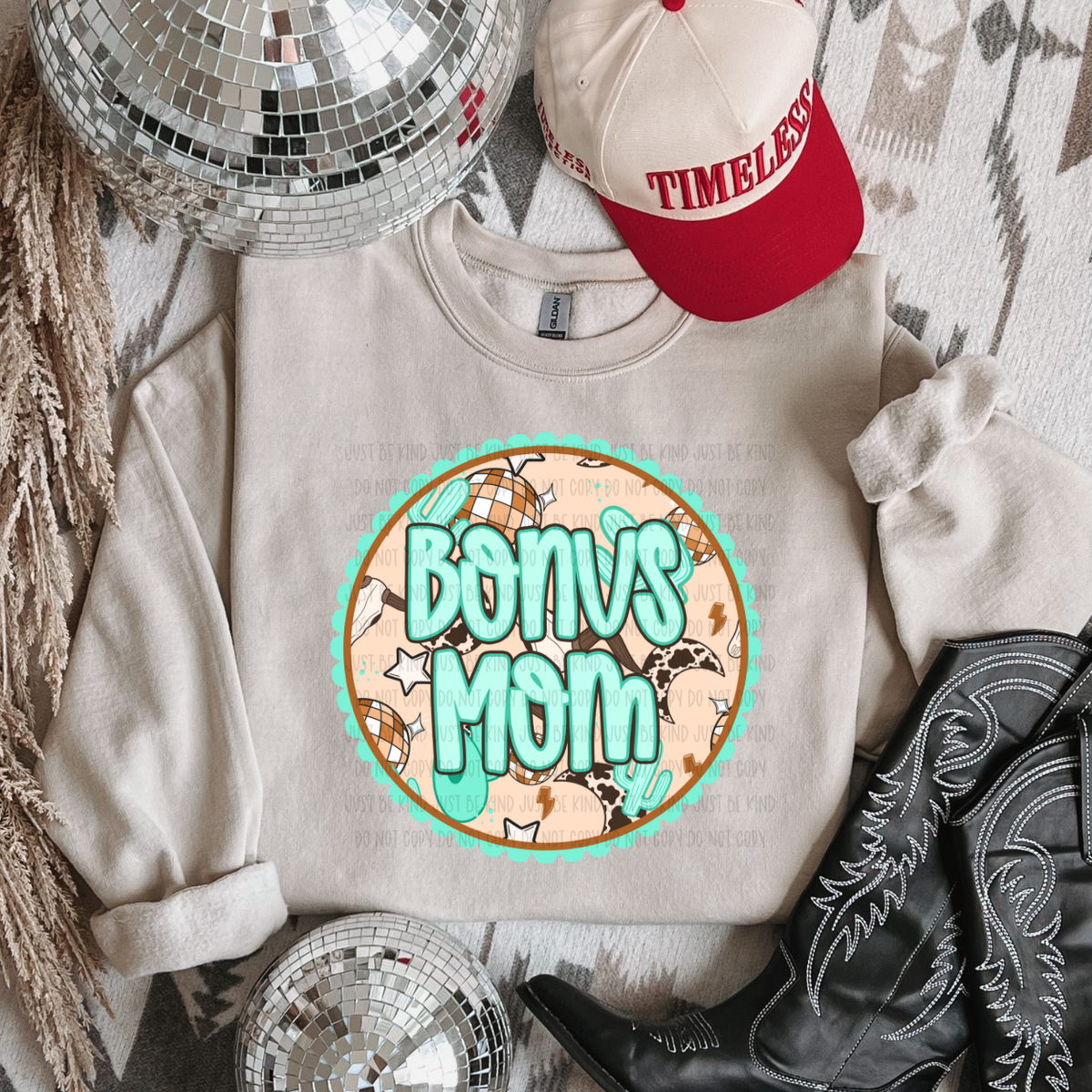 Bonus mom *Teal (Kayndi) 72802 DTF transfer