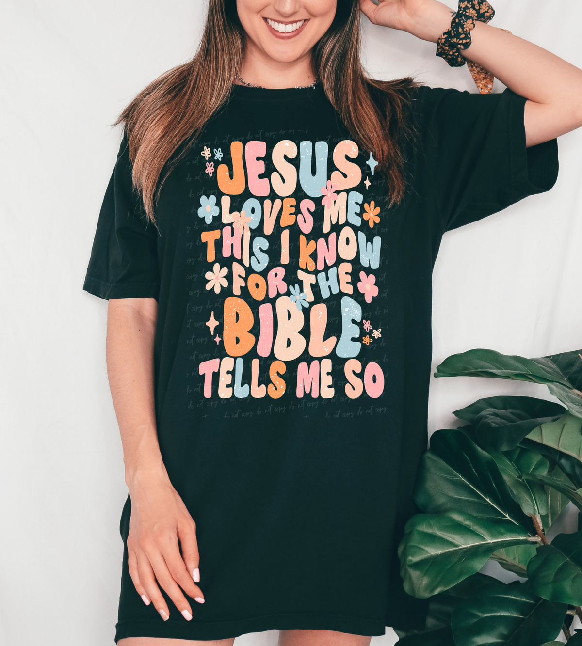 Jesus loves me this i know for the bible tells me so groovy 28963 DTF Transfer