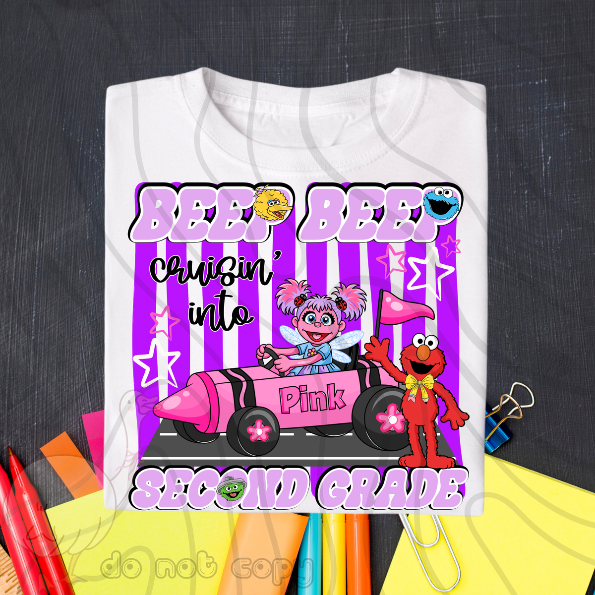 Beep beep purple second grade (DKD) DTF Transfer