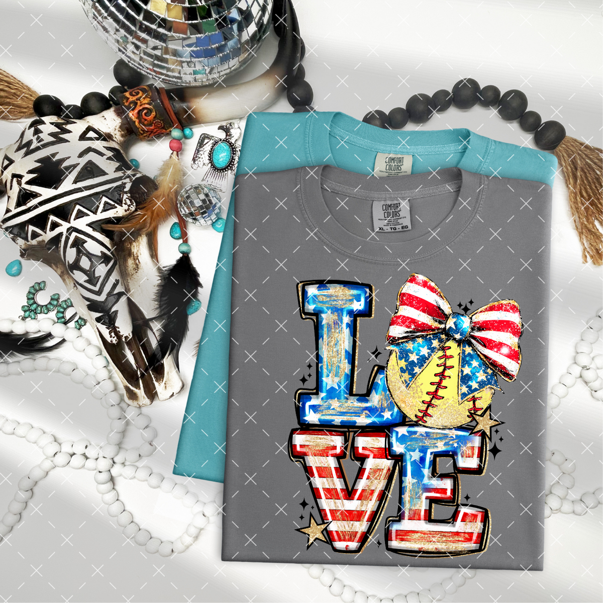 Patriotic Love Softball (SSD) DTF transfer