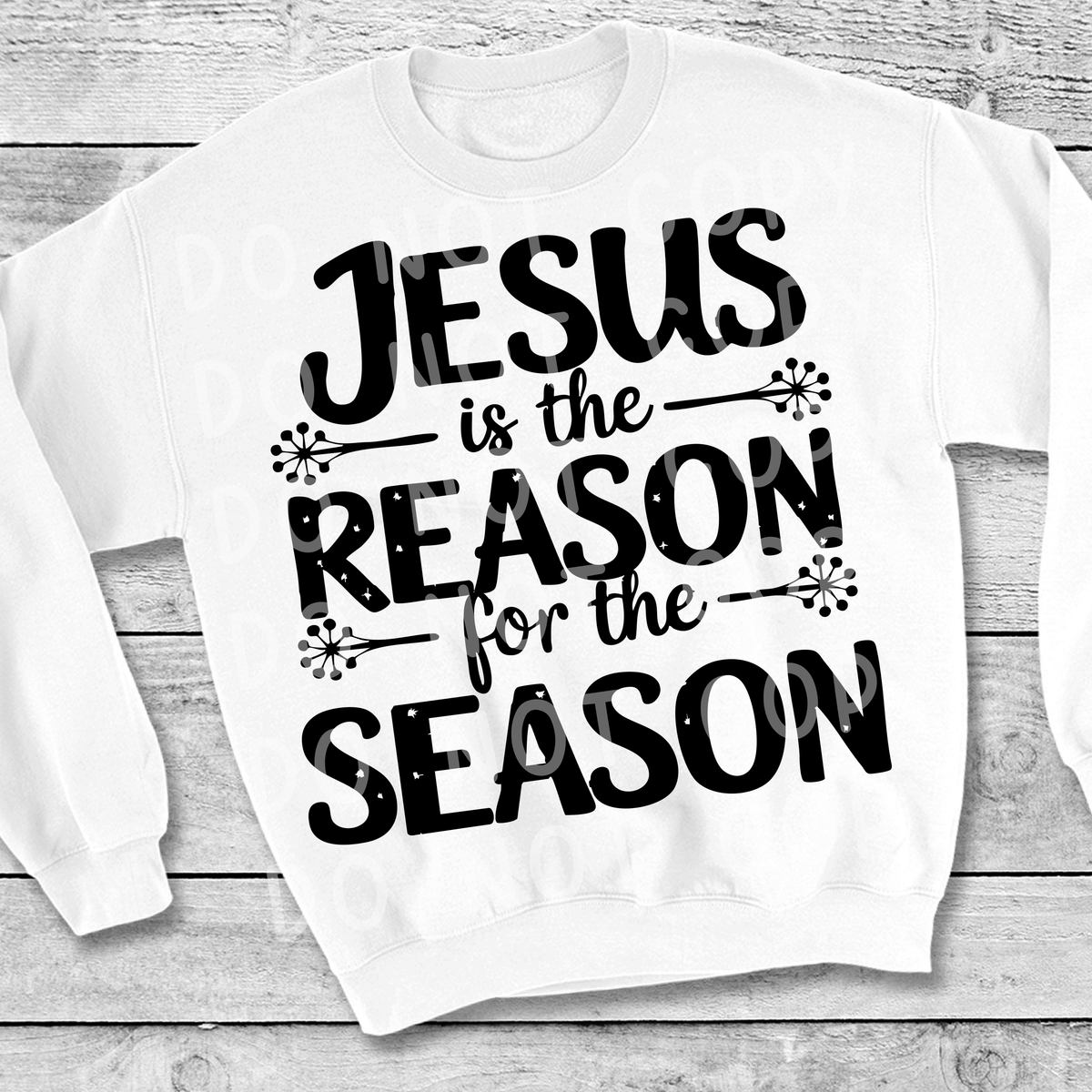 Jesus is the reason black DTF Transfer