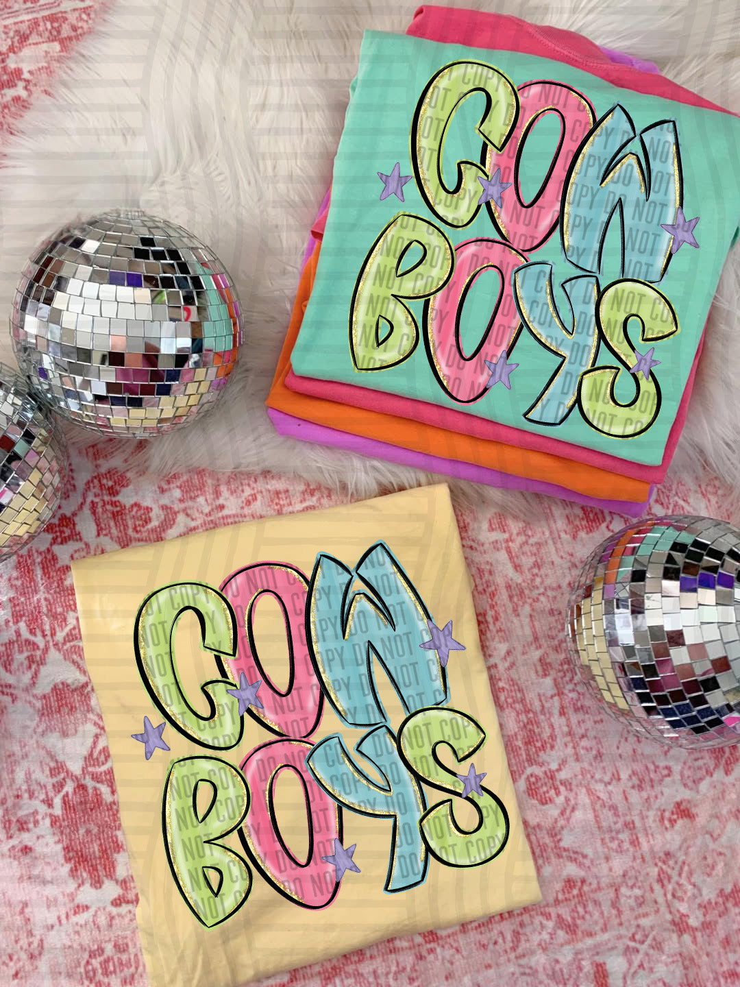 Cowboys Glittery & Preppy Mascots (Caplinger) DTF transfer