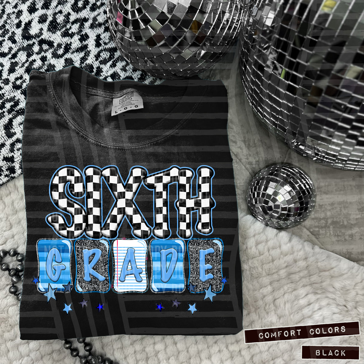 Sixth Grade blue (Caplinger) DTF transfer