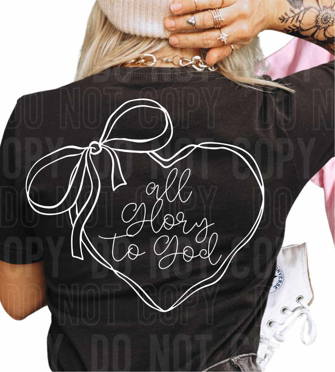 All Glory to God WHITE (SBB) DTF transfer