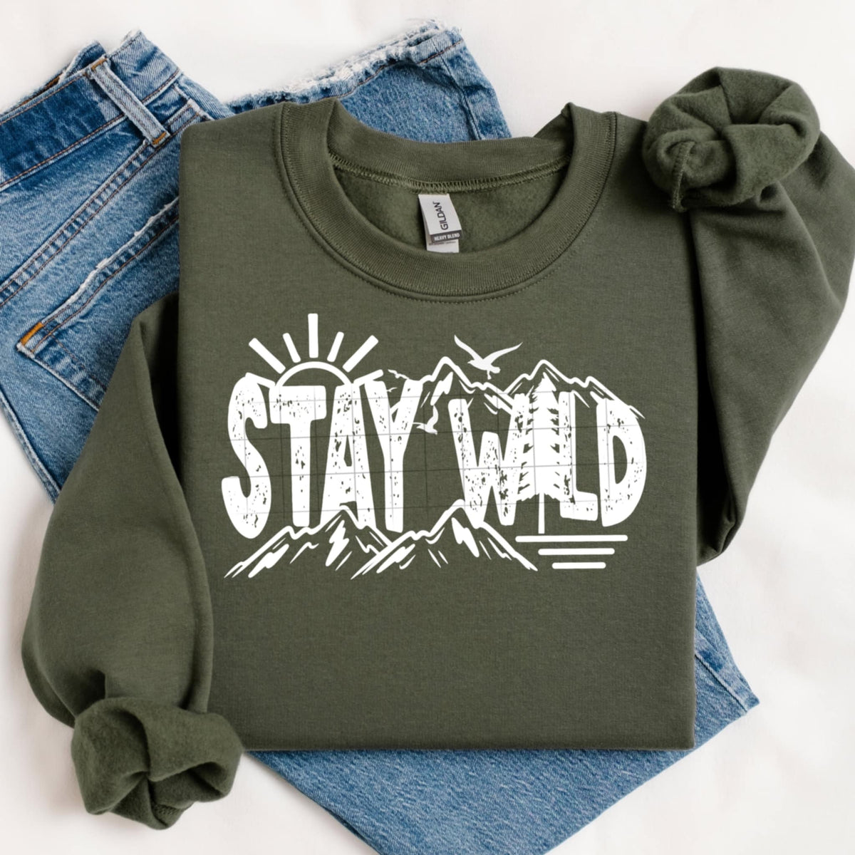 Stay wild WHITE (CSC) 99627 DTF transfer