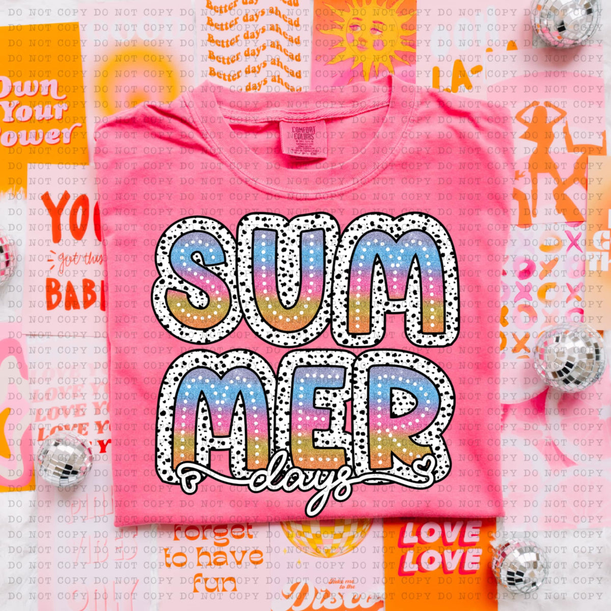 Summer days tie dye dottie (ECHT) 94206 DTF transfer