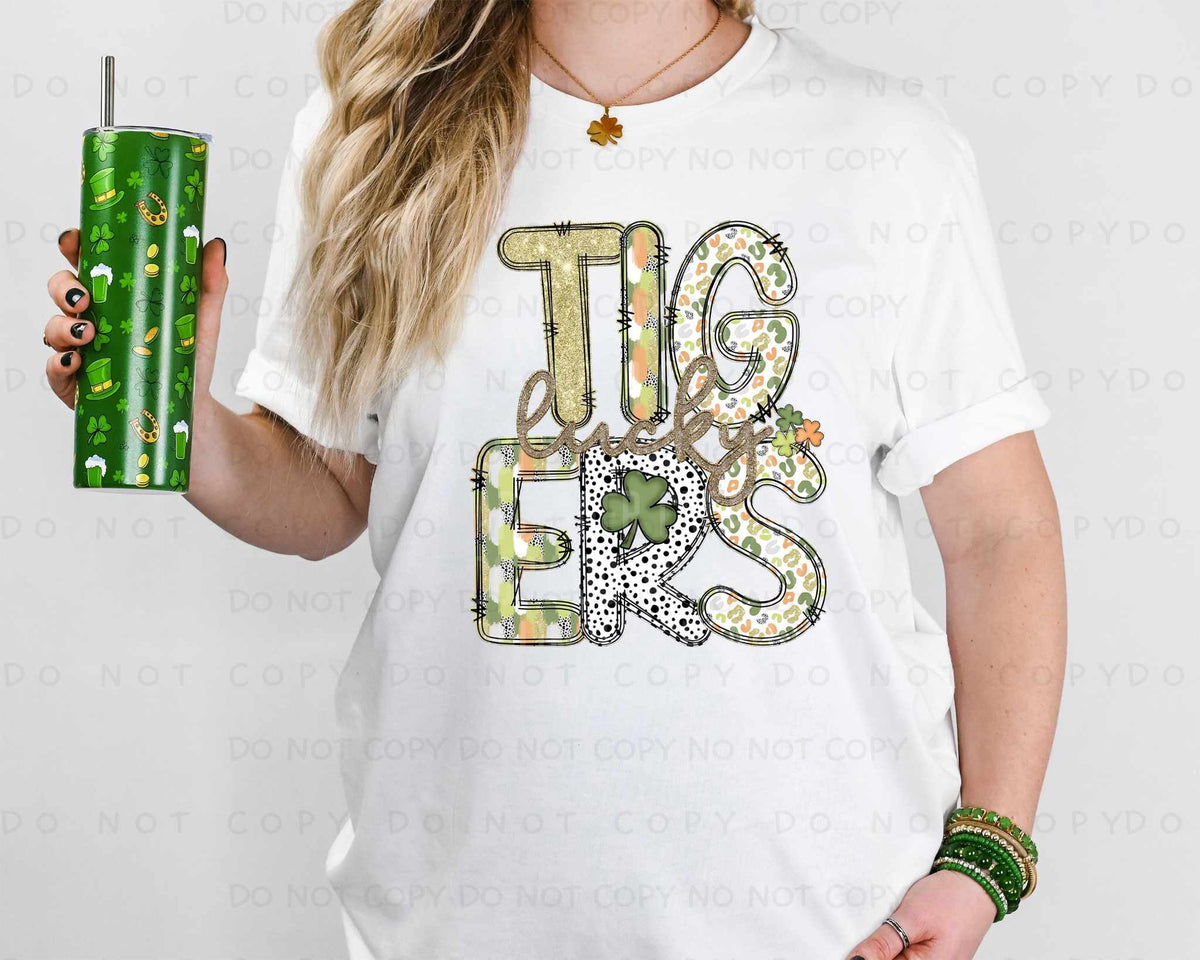 Lucky tigers st Patrick patterns (caplinger) 82535 DTF transfer