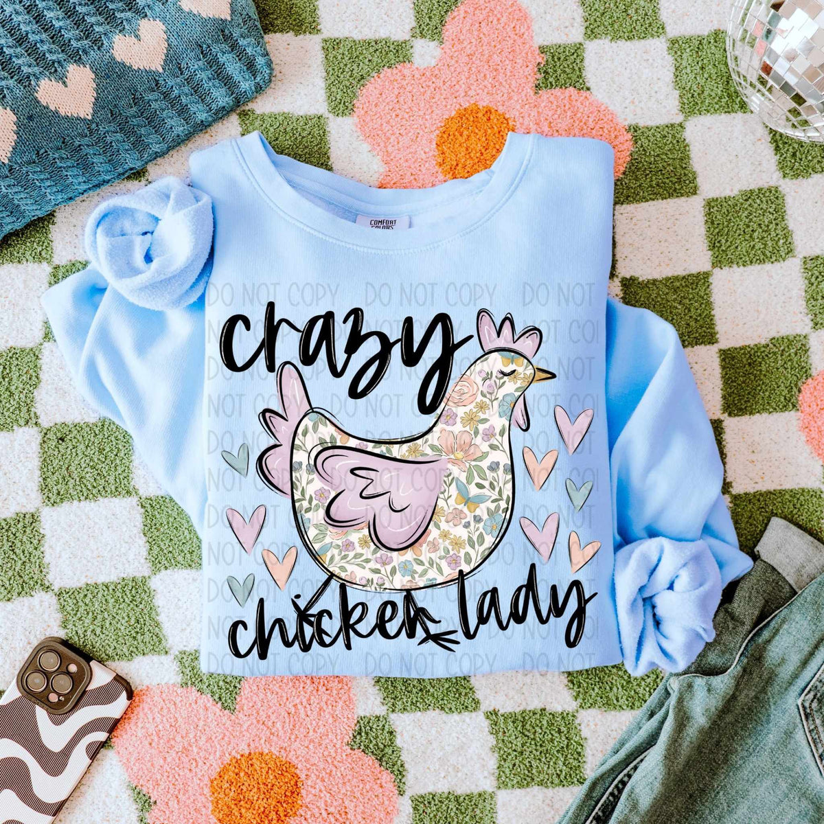 Crazy chicken lady (SWD) 82681 DTF transfer