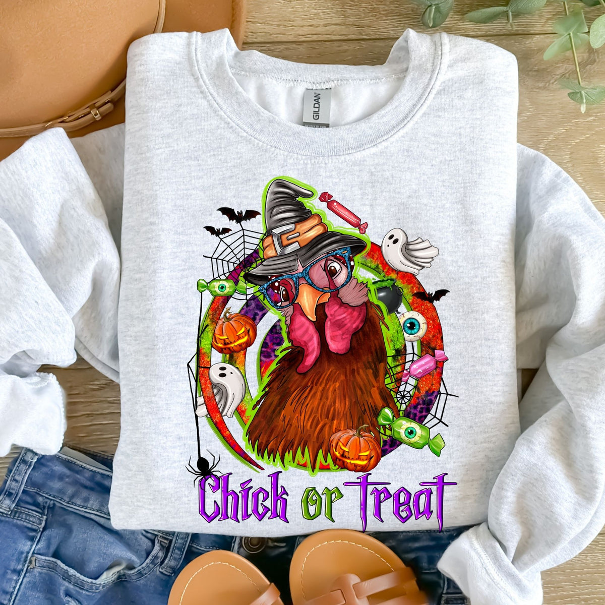 Chick or Treat Halloween-38485-DTF transfer