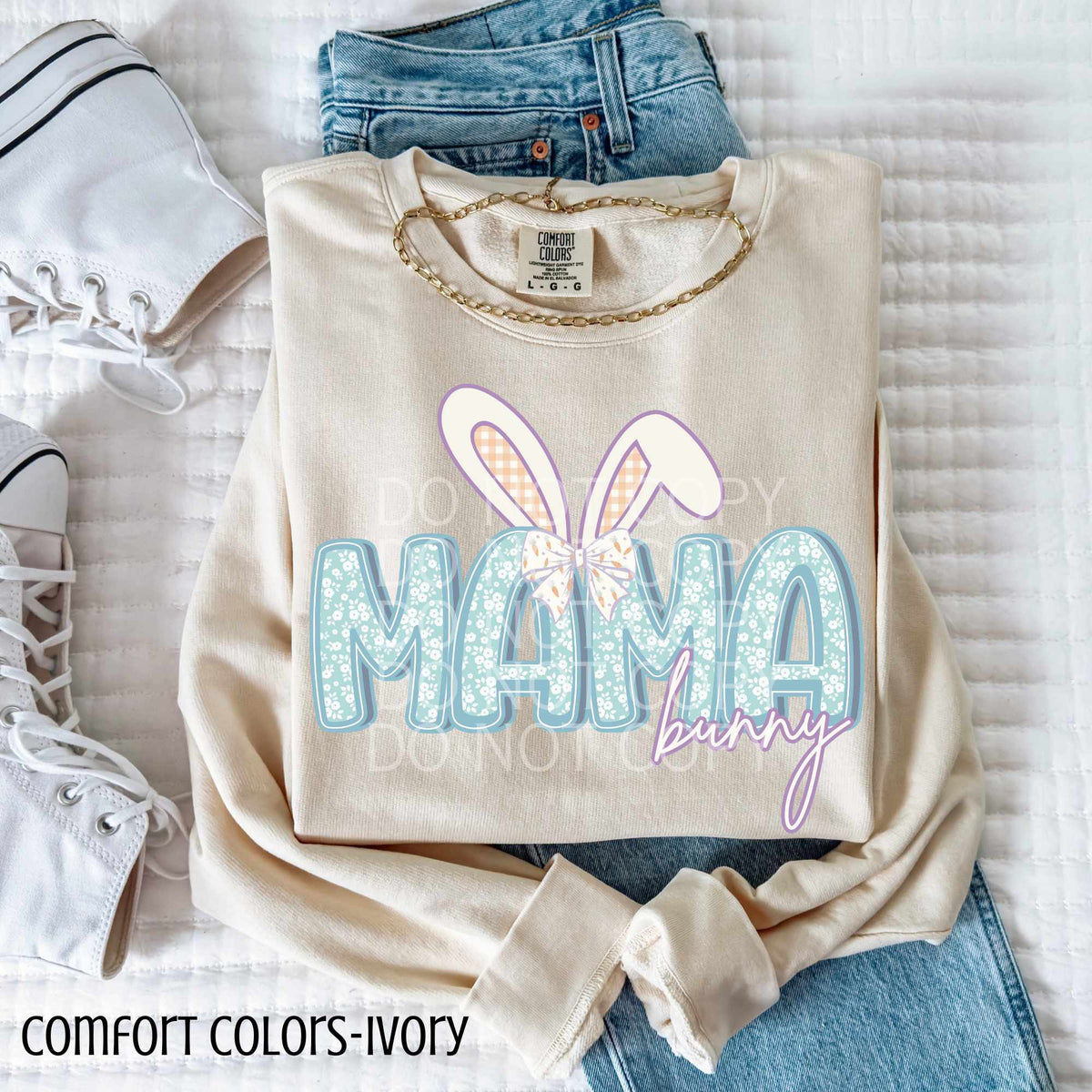 Mama bunny BLUE (CSG) 85956 DTF transfer