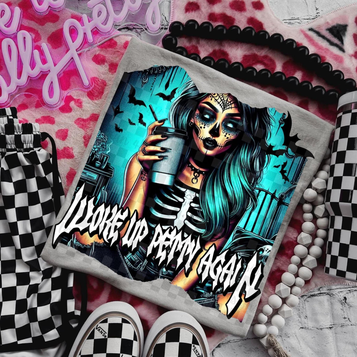 Woke up petty again (Texan) 107348 DTF transfer