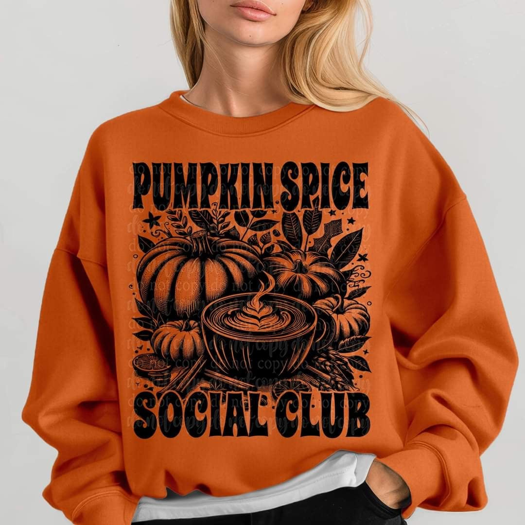 Pumpkin spice social club (TTD) 60455 DTF transfer
