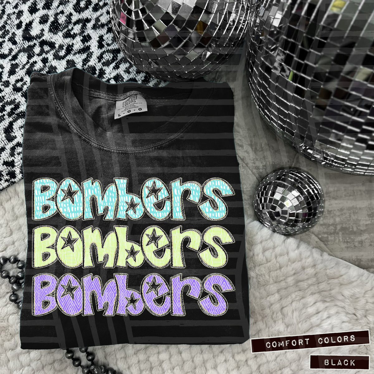 Bombers Pastel Star Stacked (Caplinger) 101564 DTF transfer
