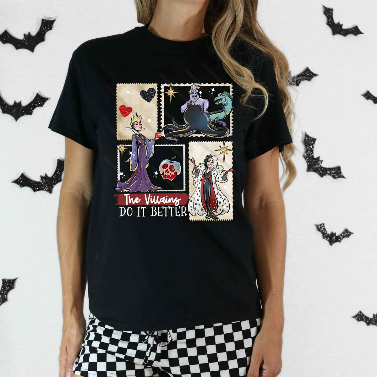 Villains stamps exclusive DTF transfer