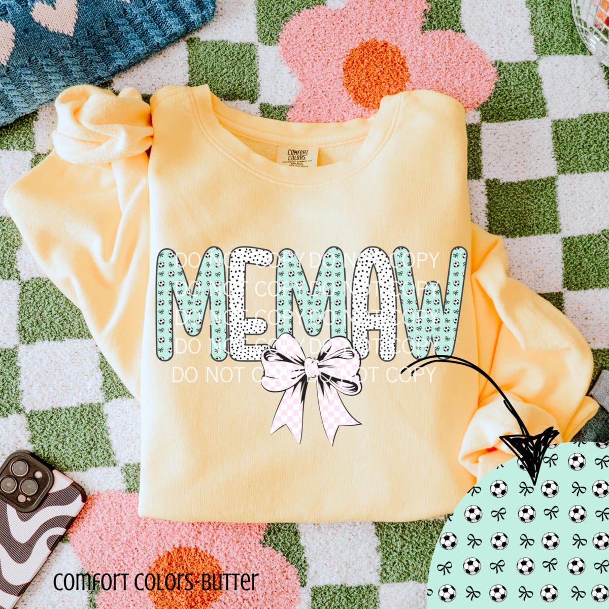 Memaw soccer letters (CSG) 90223 DTF transfer