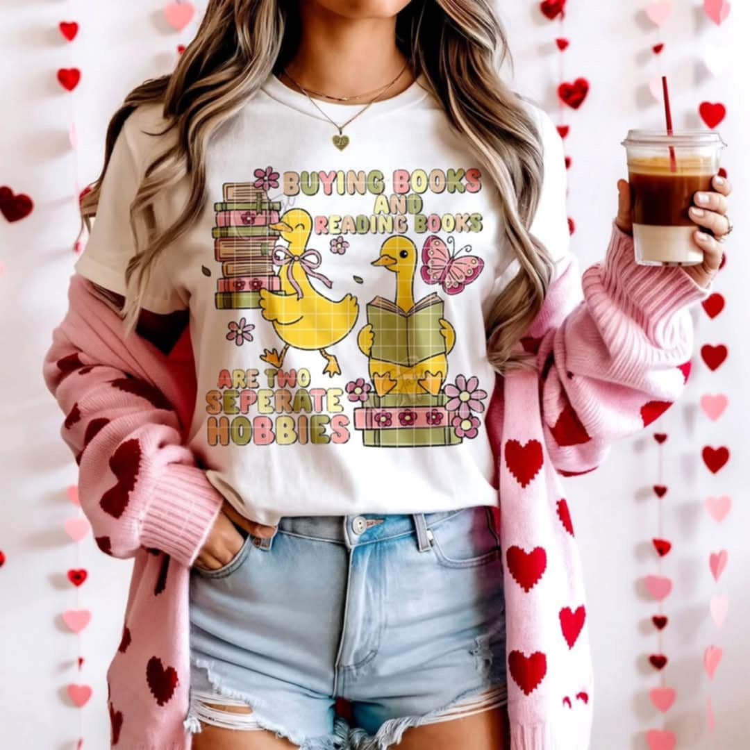 Buying books and reading books are two separate hobbies (Cstage) 97792 DTF transfer