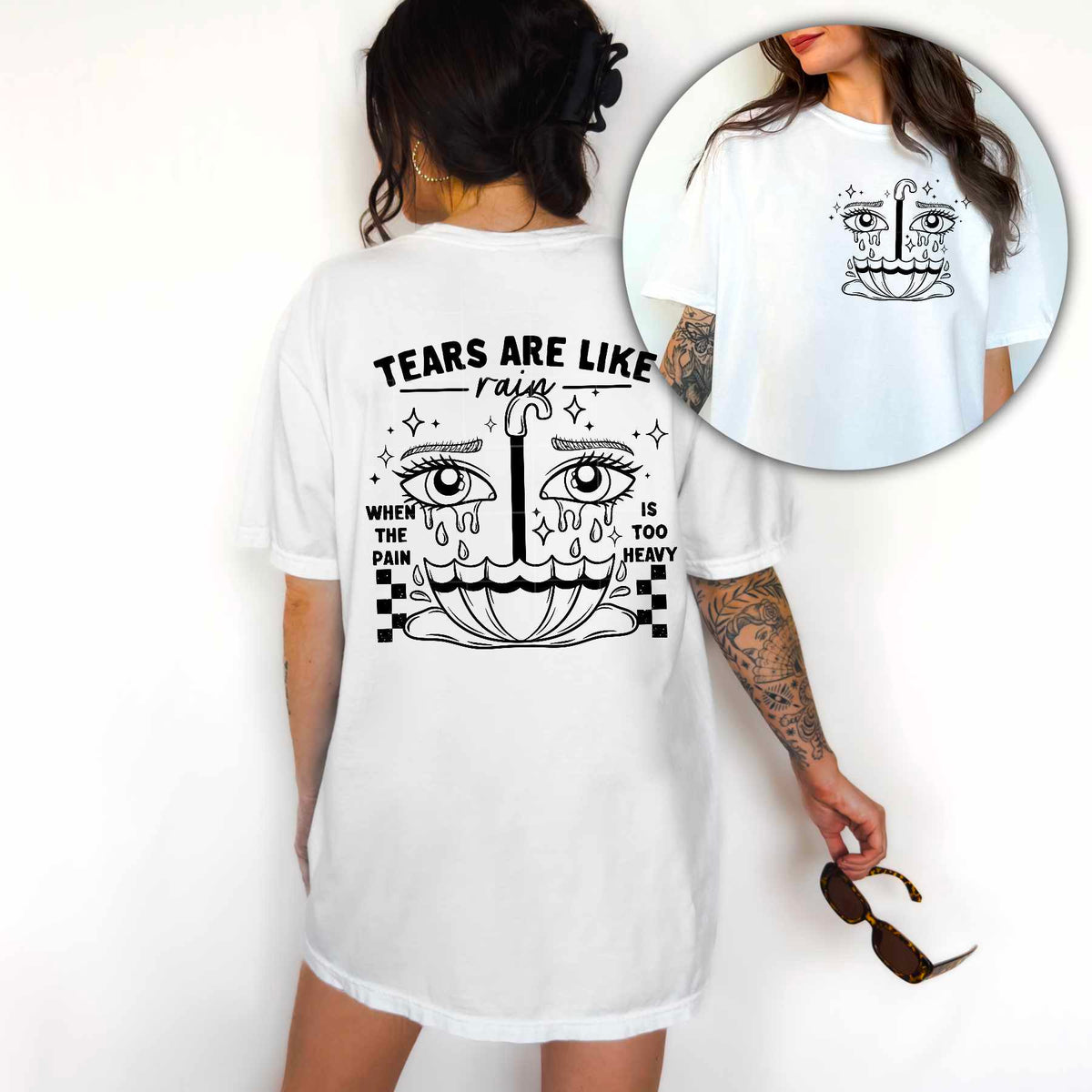 Tears are like rain BLACK BACK (CSC) 84429 DTF transfer