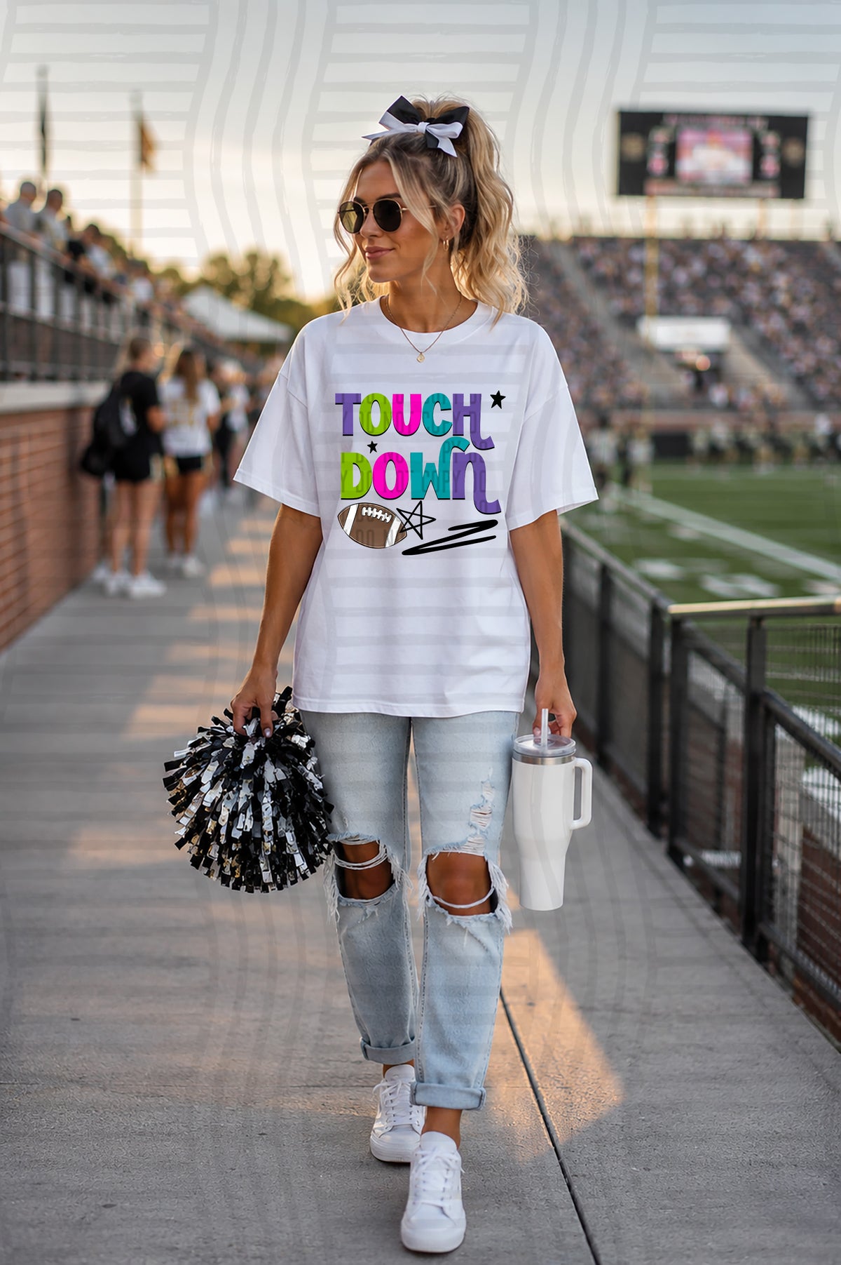Touchdown preppy with stars (caplinger) DTF Transfer
