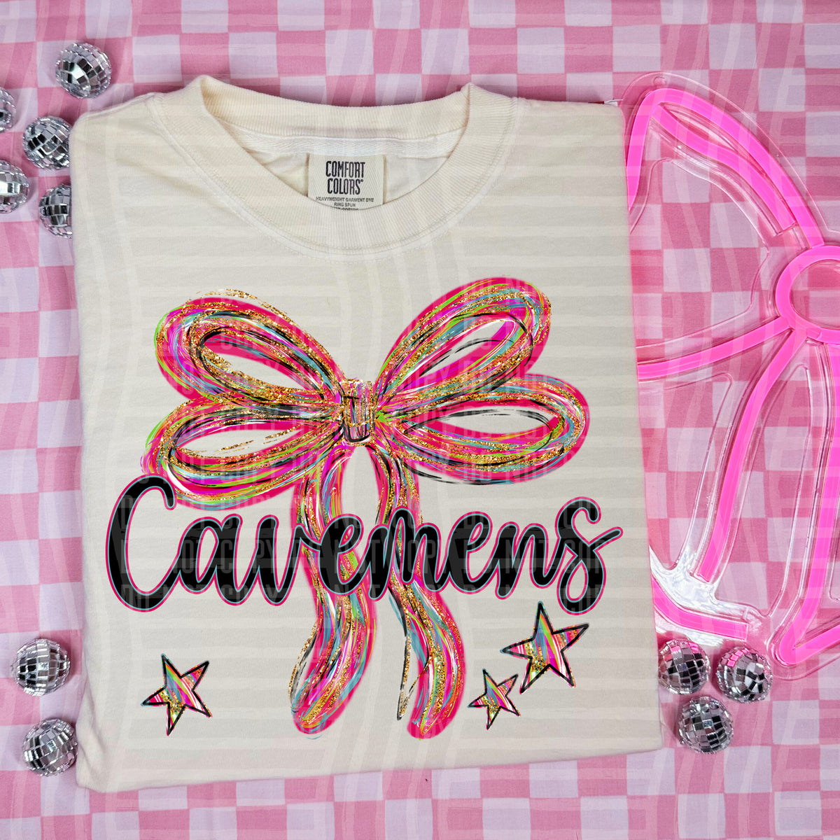Cavemen Whimsical Bow (caplinger) DTF transfer