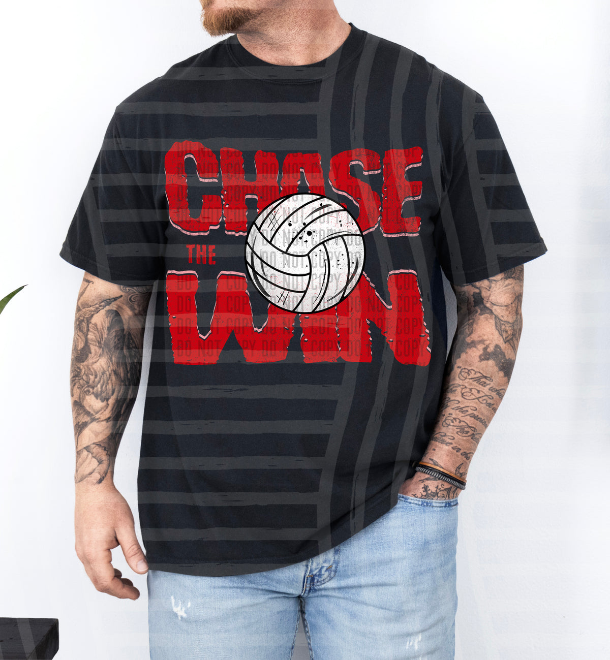 Chase the win volleyball RED (Caplinger) DTF Transfer