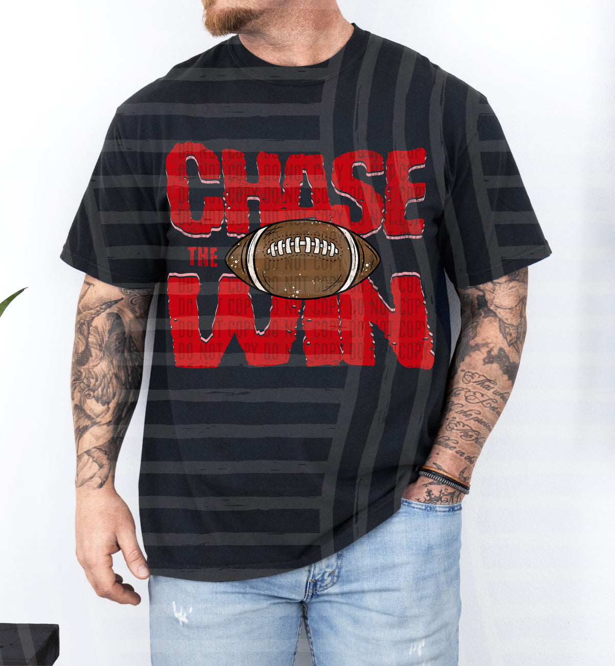 Chase the win football RED (Caplinger) DTF Transfer