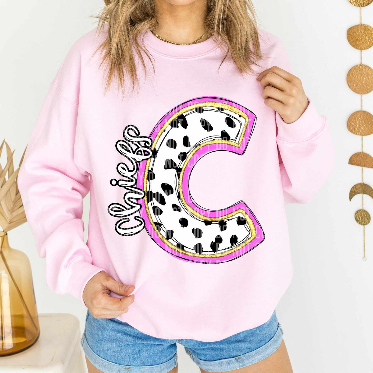 Chiefs Polka Font Mascot Caplinger 56212 DTF transfer