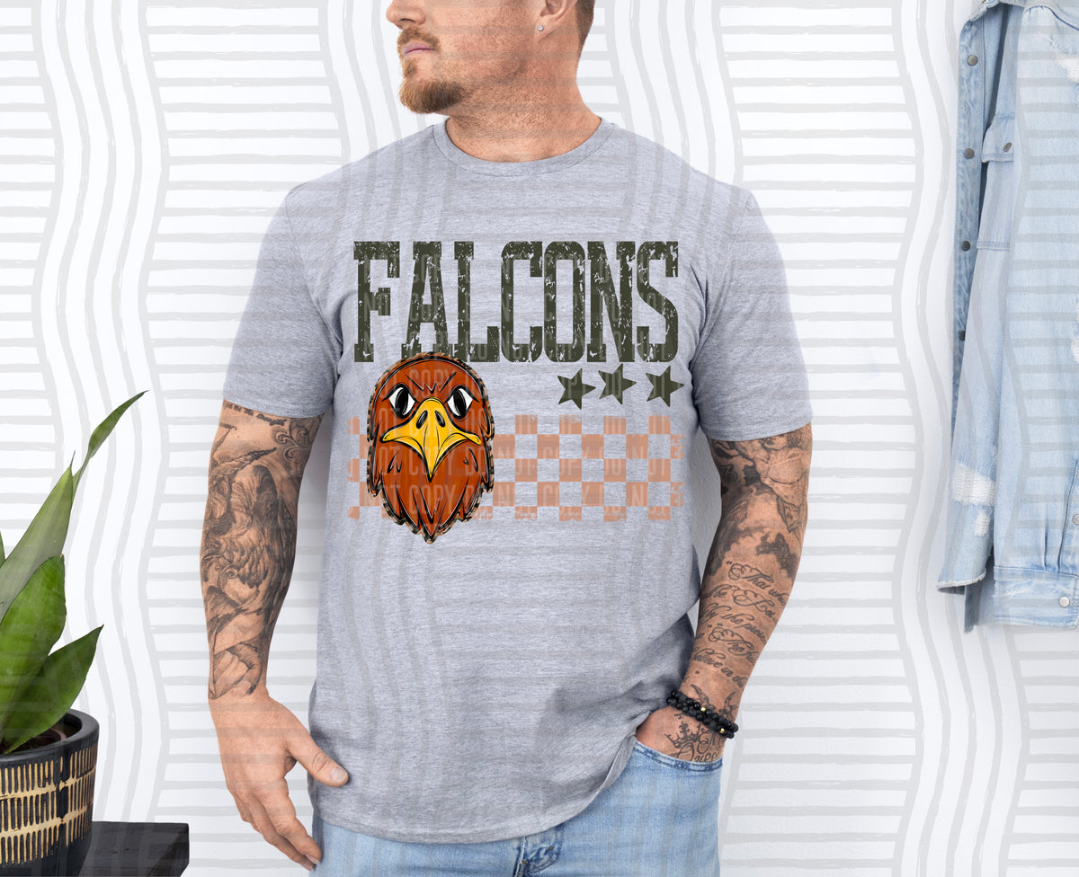 Falcons Tan Checker (Caplinger) DTF Transfers
