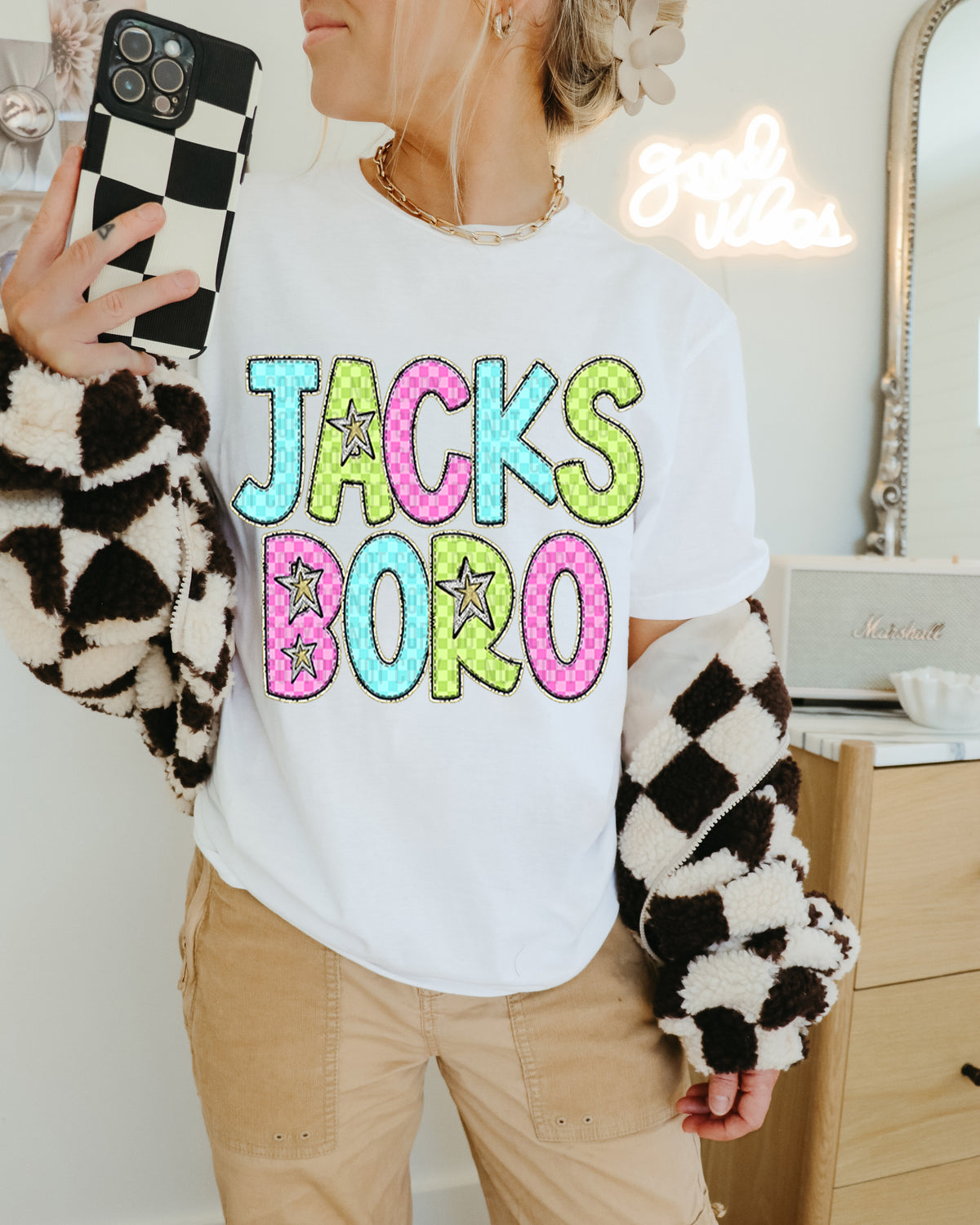 Jacksboro Colorful Checkered (caplinger) DTF transfer