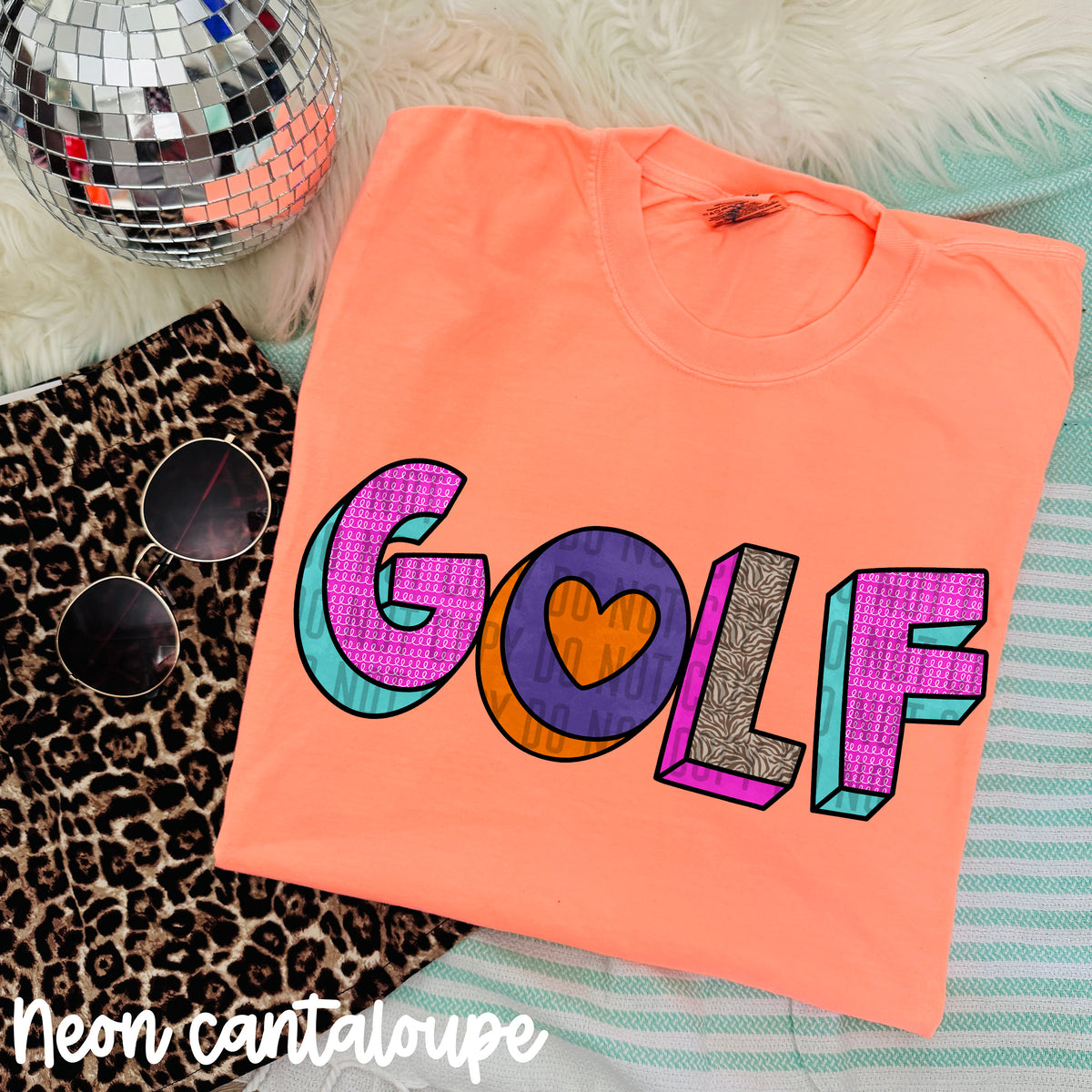 golf purple blocks (caplinger) DTF transfer