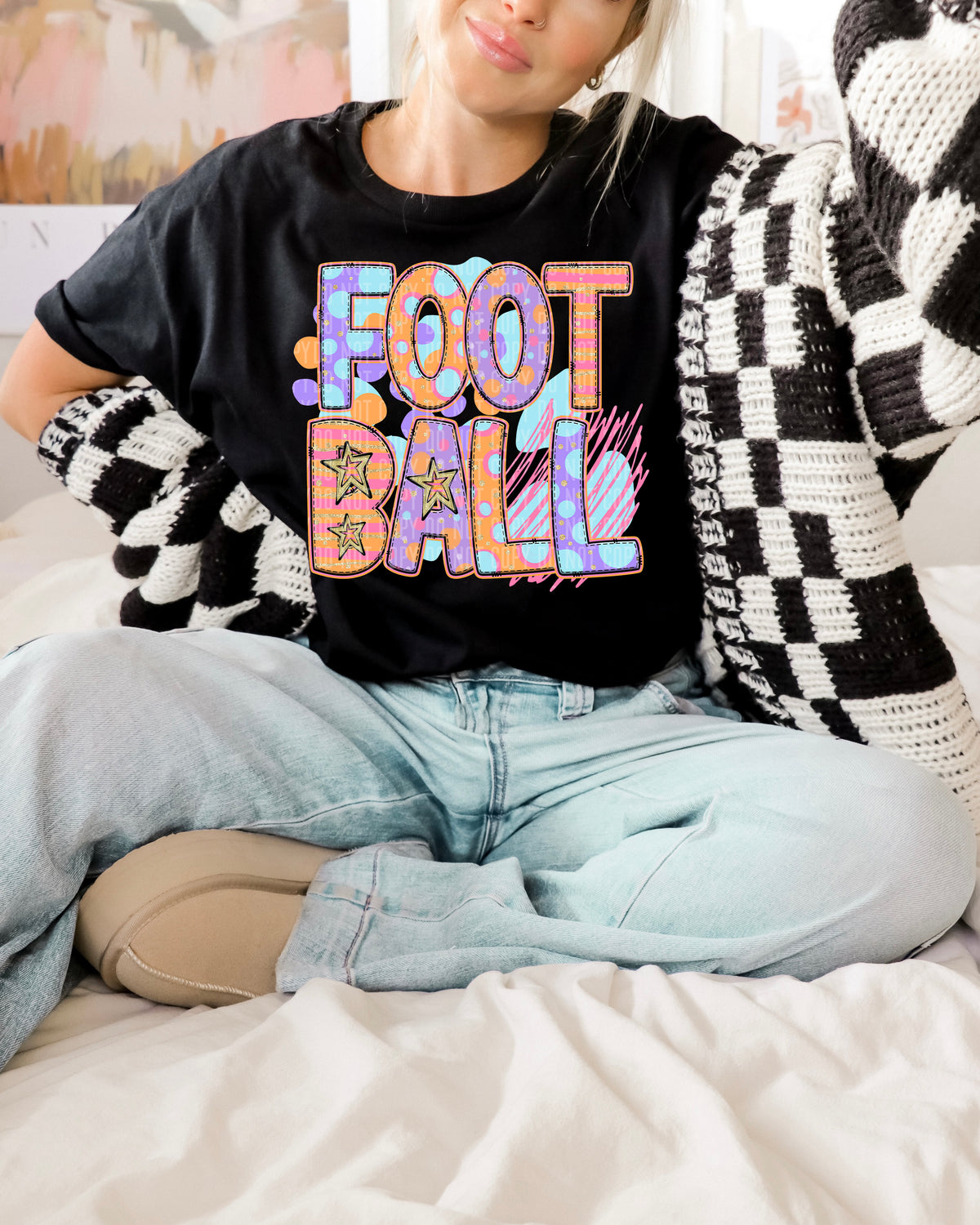 Football springy background (Caplinger) DTF transfer