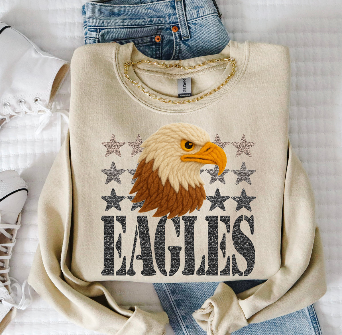 Eagles Yarn Mascot (S&G) DTF transfer
