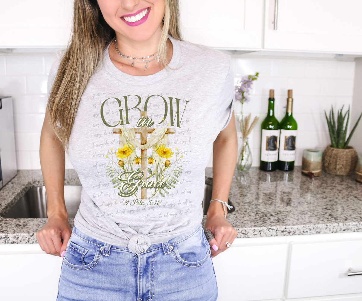 Grow in grace wooden cross 28850 DTF Transfer
