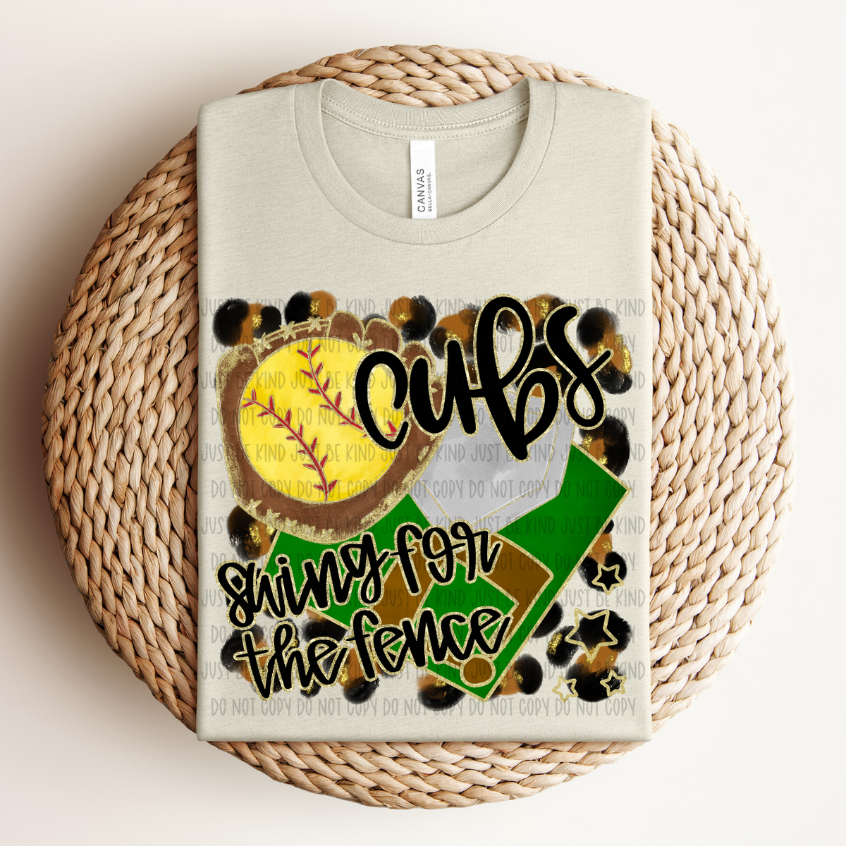 Softball Cubs Swing For The Fence (Caplinger) 83459 DTF Transfer
