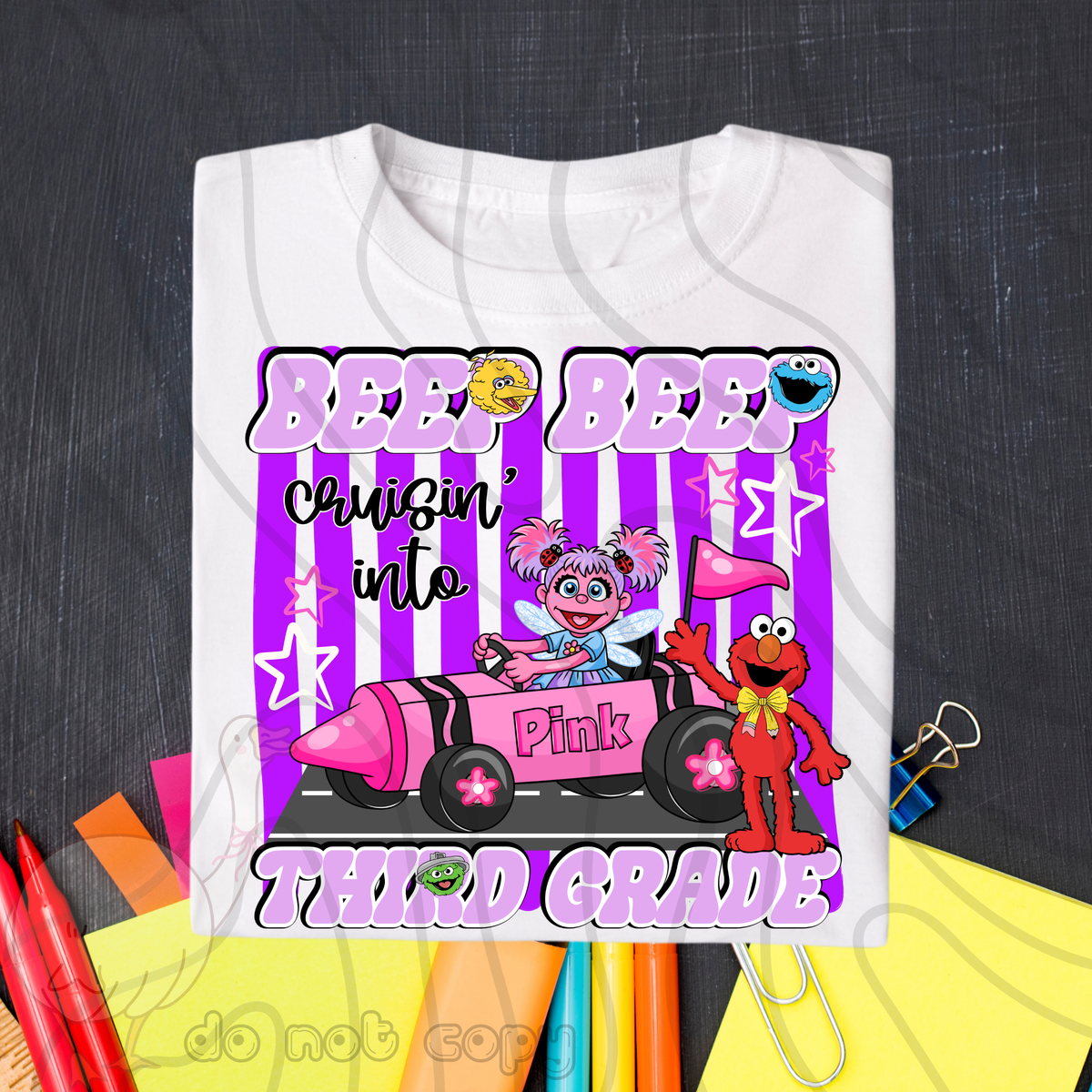 Beep beep purple third grade (DKD) DTF Transfer