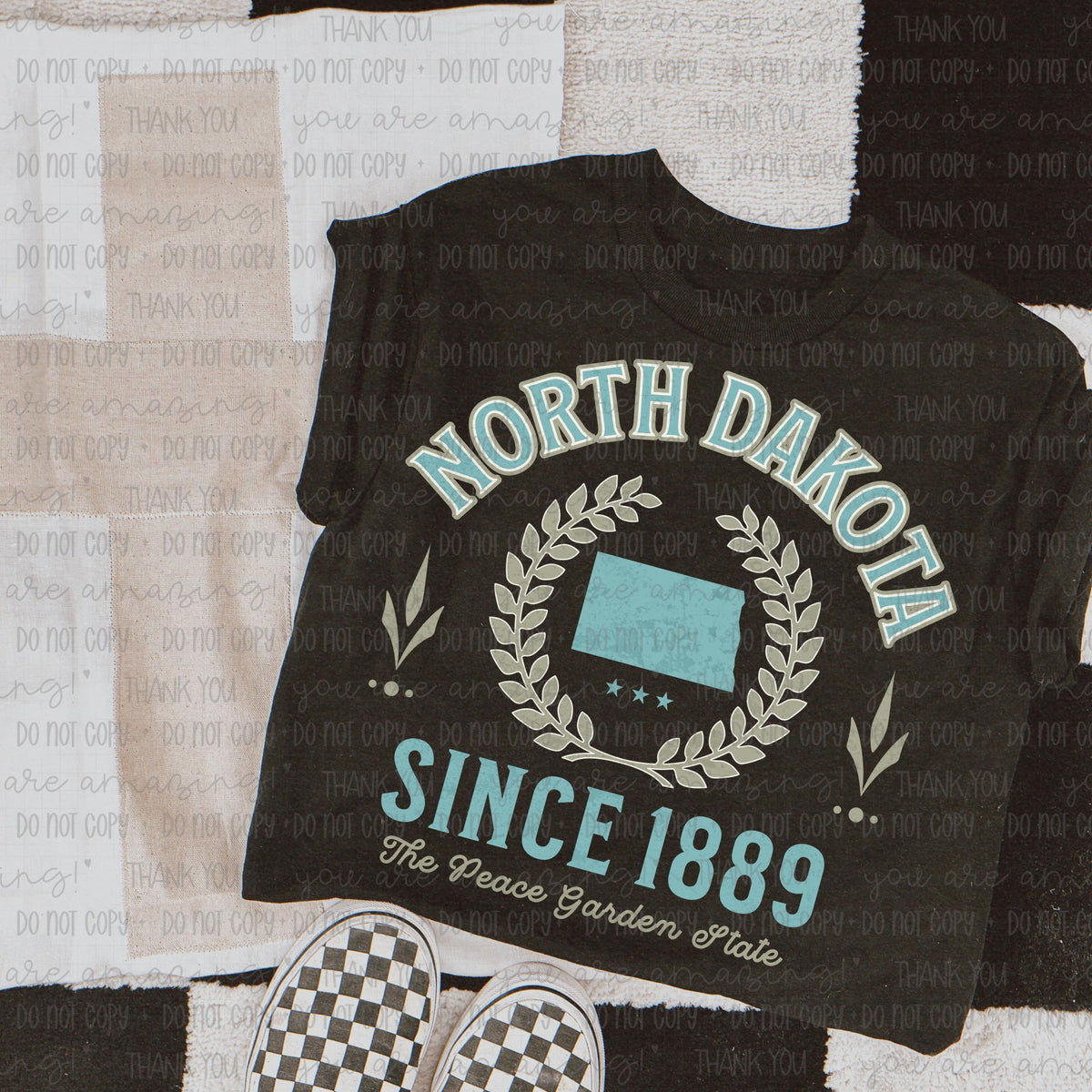 Teal Varsity Letter States (OHDD) DTF transfers