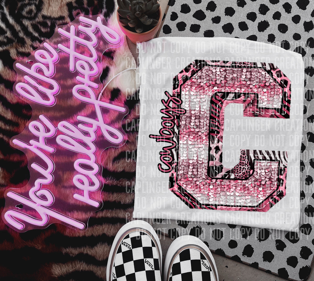 Cowboys wild and pink (Caplinger) DTF transfer