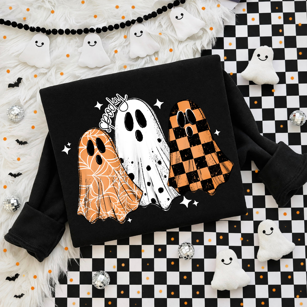 Three Ghosts (black, white and orange) (CSC) DTF Transfer