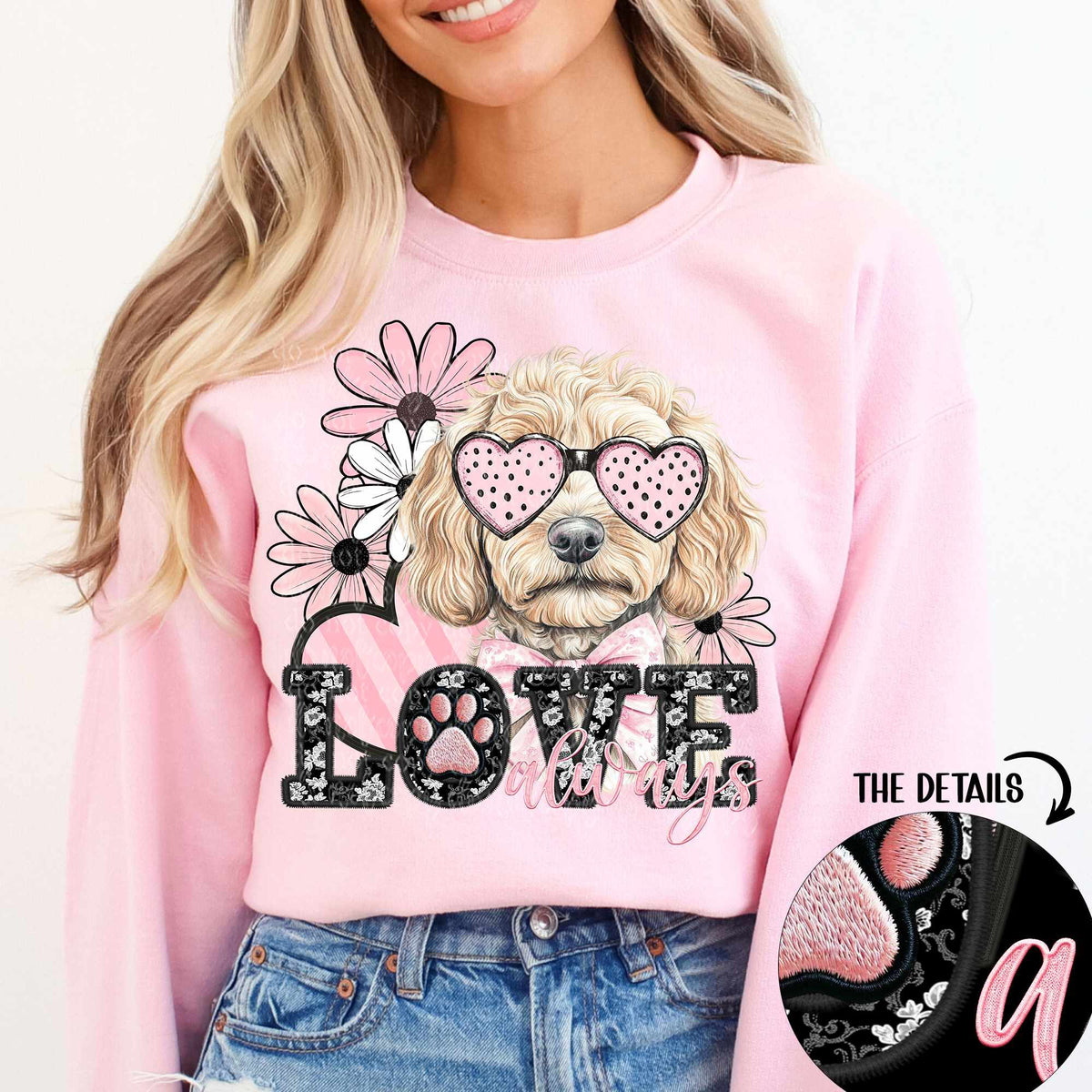 Love always golden doodle (TTD) 79453 DTF transfer