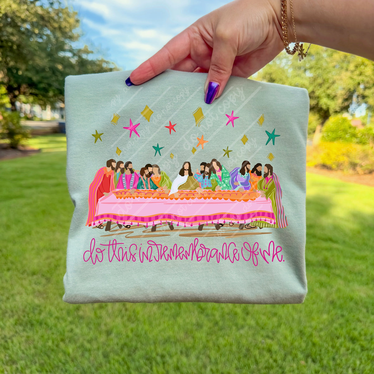 Do this in remembrance of me no glitter DTF transfer