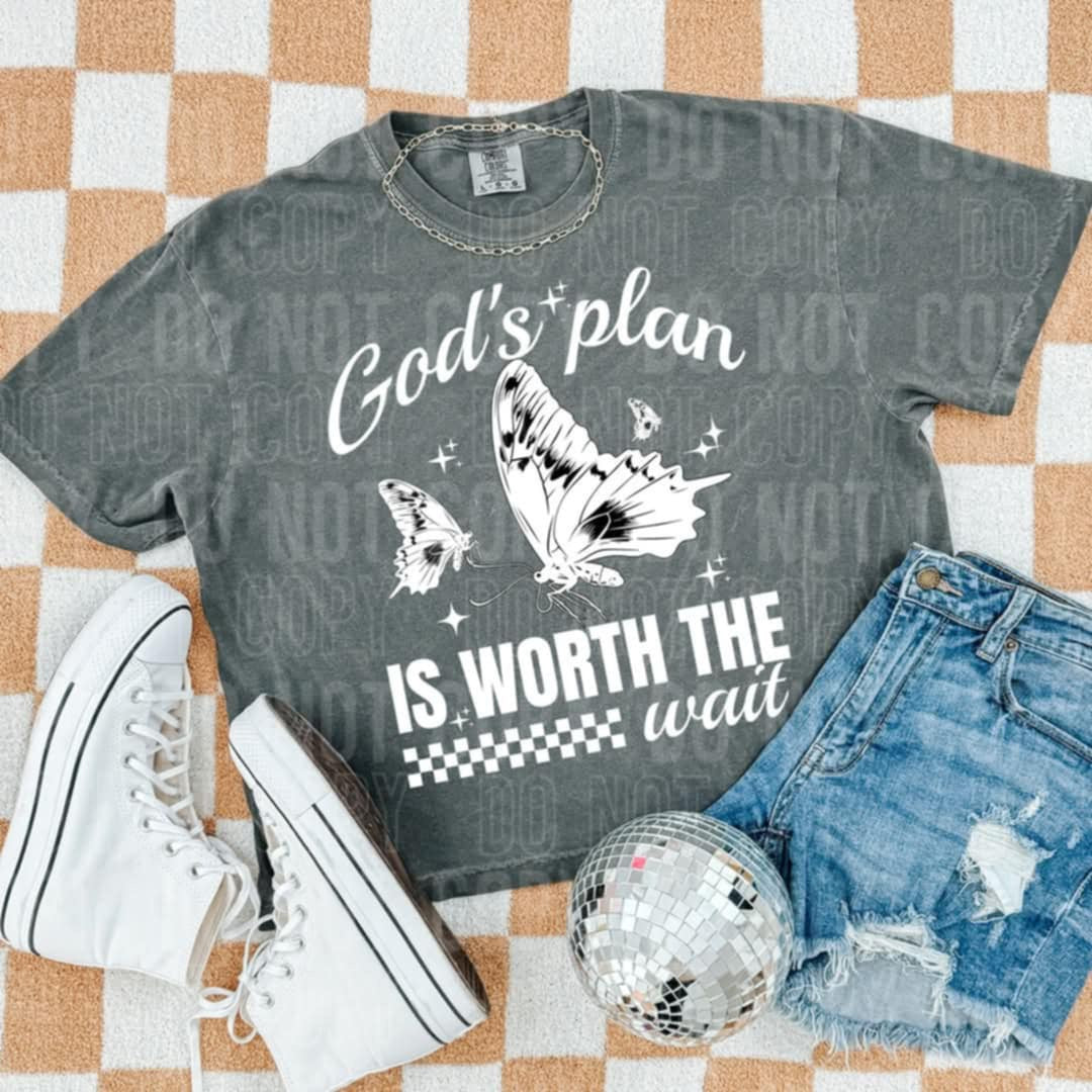 Gods plan is worth the wait (SBB) 96968 DTF transfer