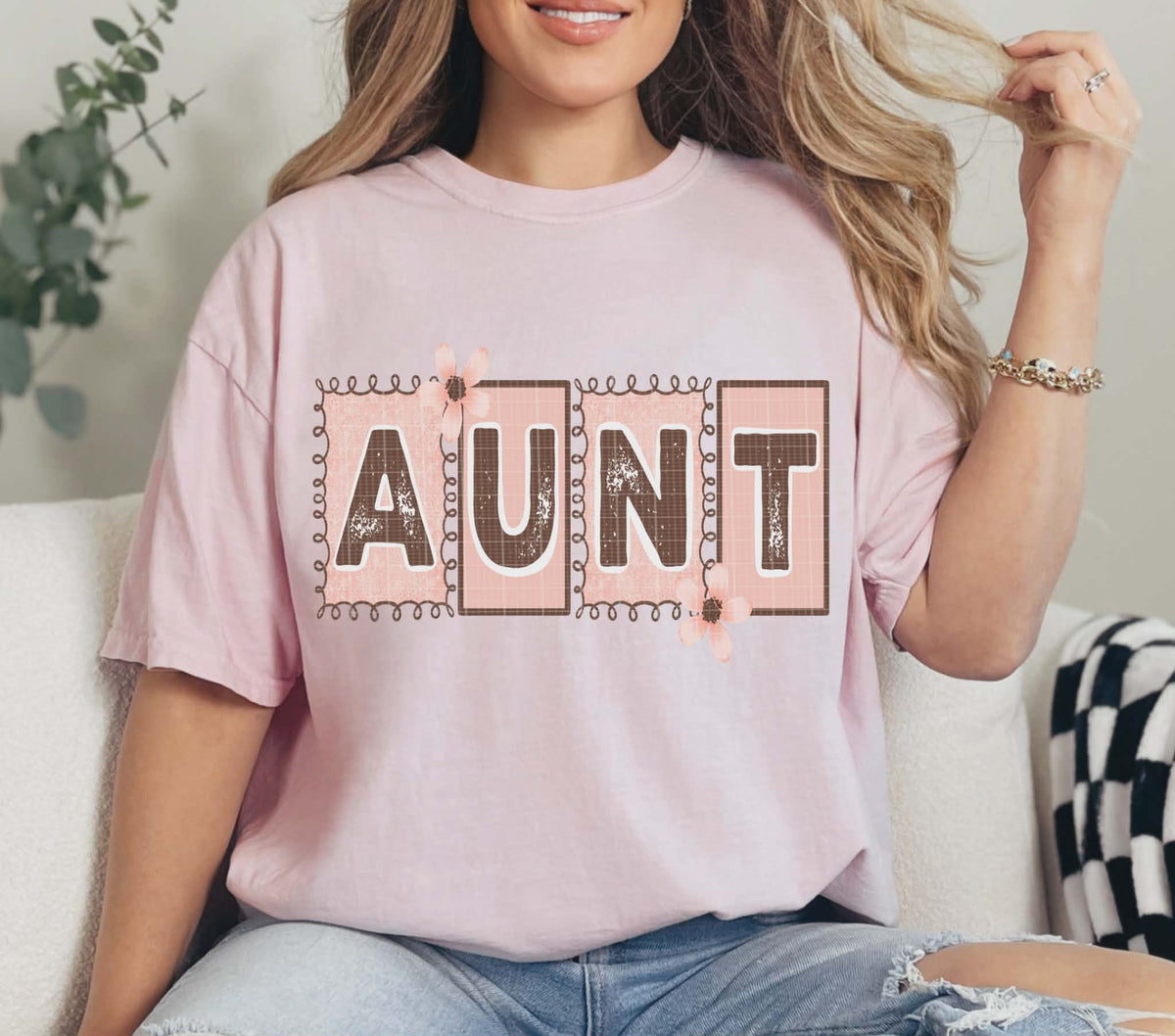 Aunt blush blocks (Linda) DTF Transfer