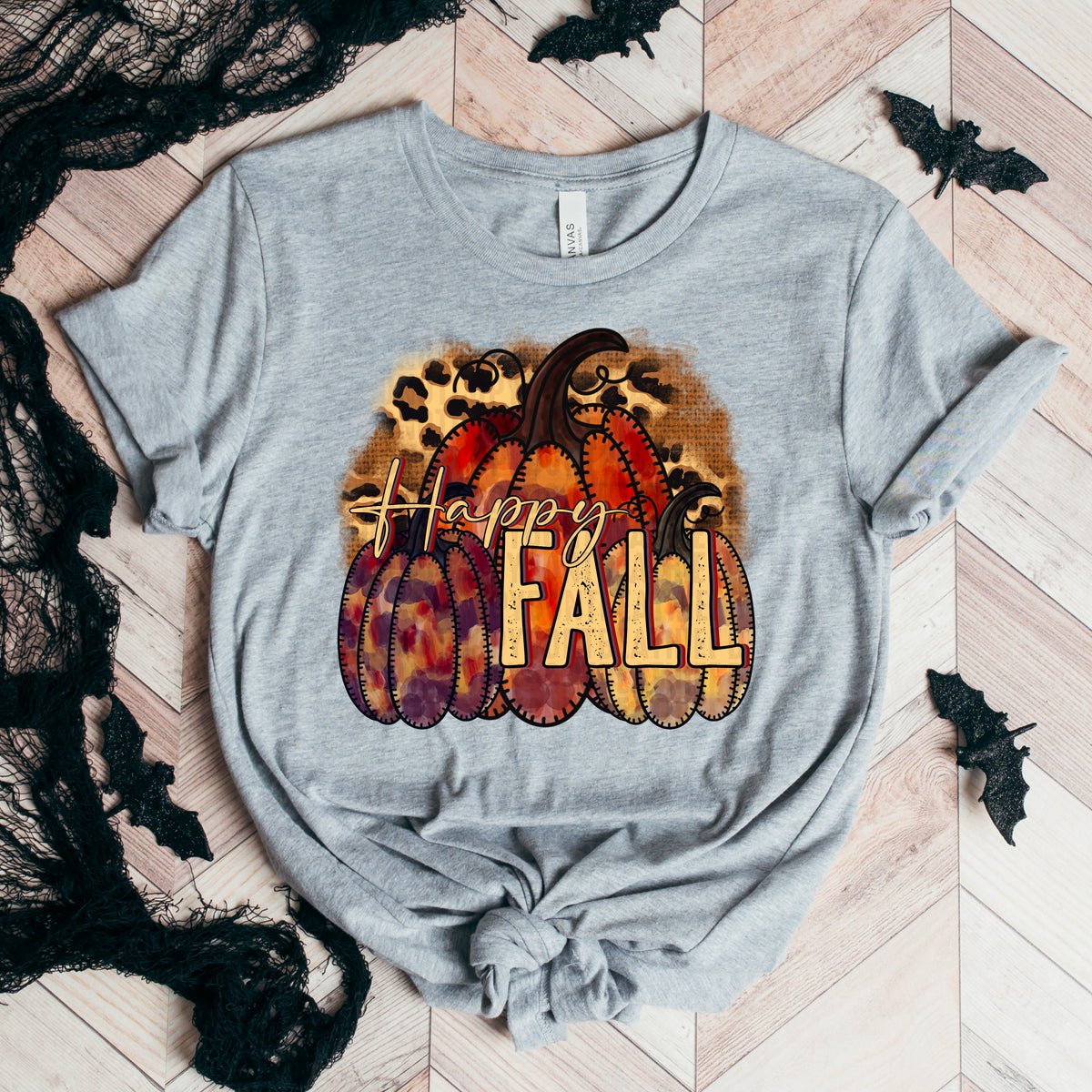 Happy fall leopard background 103312 DTF transfer