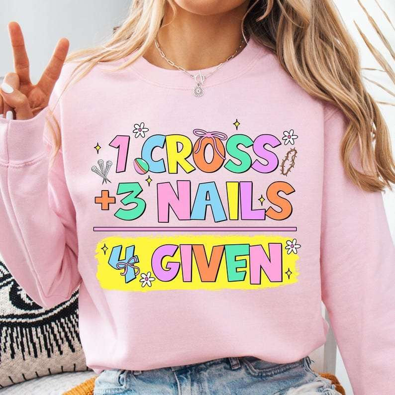 1 cross 3 nails 4 given 80227 DTF transfer