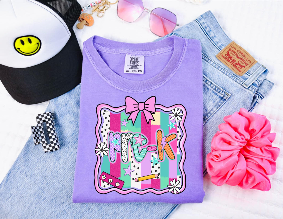 Pre-k preppy frame 107586 DTF transfer