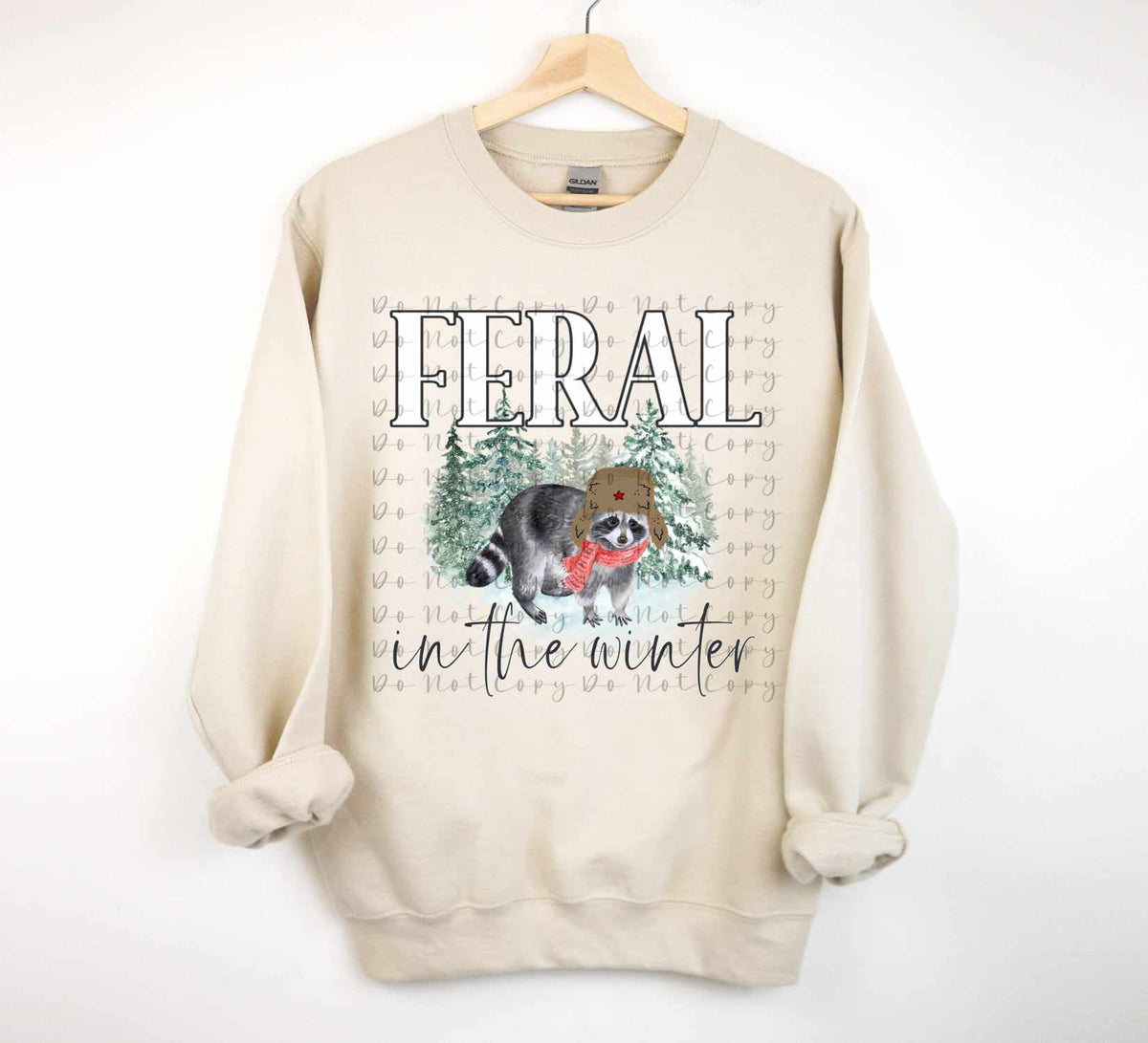 Feral in the winter 65259 DTF transfer