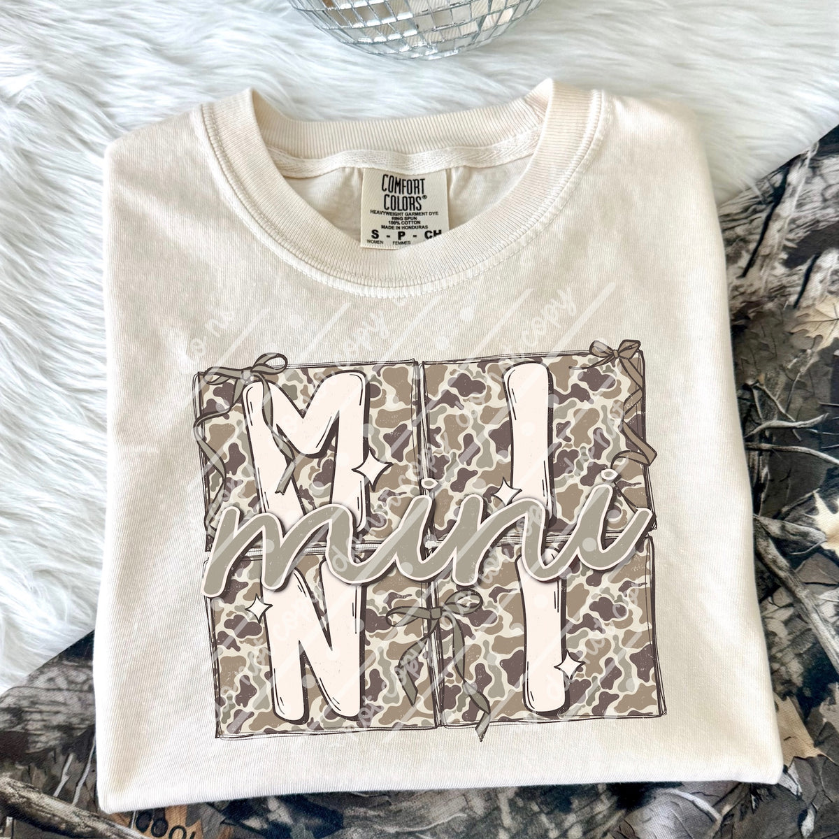 Mini blocks camo (scarlow) DTF transfer