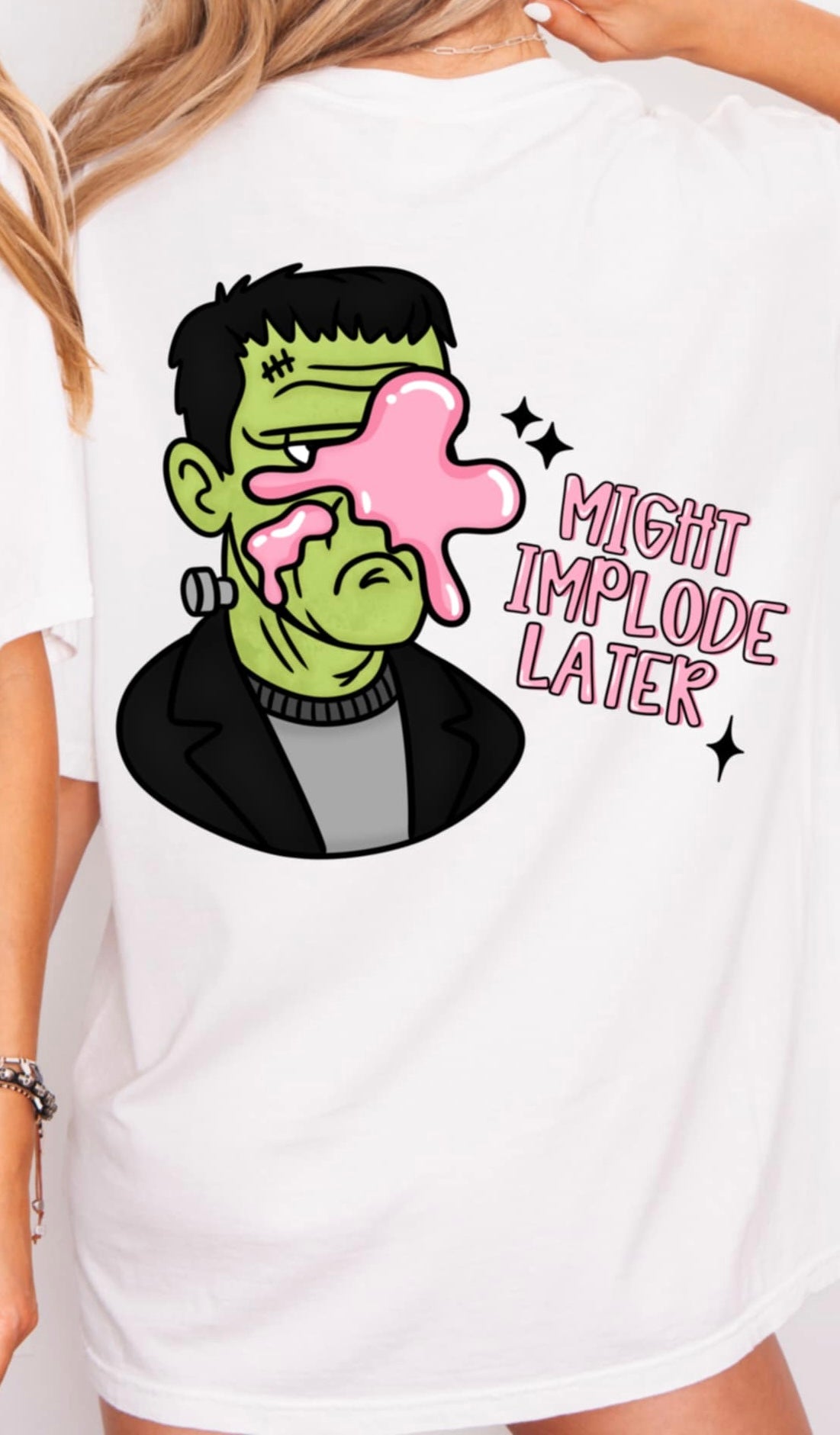 Frankenstein Bubble Gum MIGHT EXPLODE LATER CMD Collage DTF transfer
