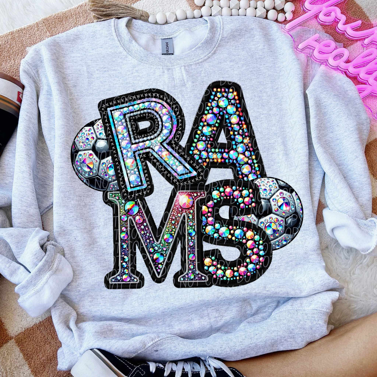 Rams rhinestone soccer (CITY) 77149 DTF transfer